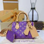 M28088 Speedy P9 Bandoulière 20 Golden Lotus Purple Monogram Calfskin Leather - M28186 1 M28088 Speedy P9 Bandoulière 20 Golden Lotus Purple Monogram Calfskin Leather