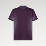 1AJTV8 Monogram Jacquard Short-Sleeved Crewneck Purple Cotton - 1AJTV0 1 1AJTV8 Monogram Jacquard Short-Sleeved Crewneck Purple Cotton