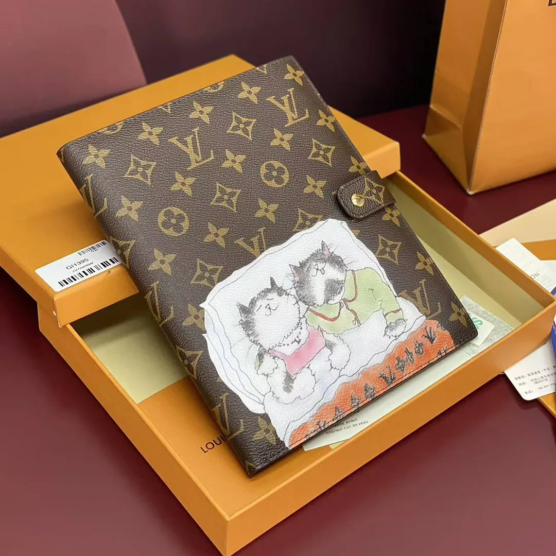 GI1395 Desk Agenda Cover MM Monogram Coated Canvas
