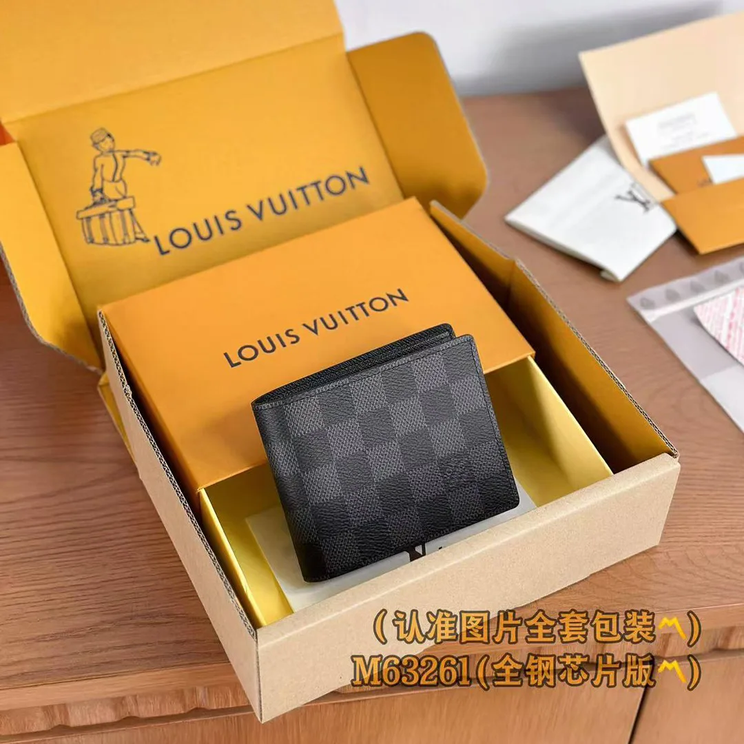 N63261 Slender Wallet Damier Graphite Coated Canvas