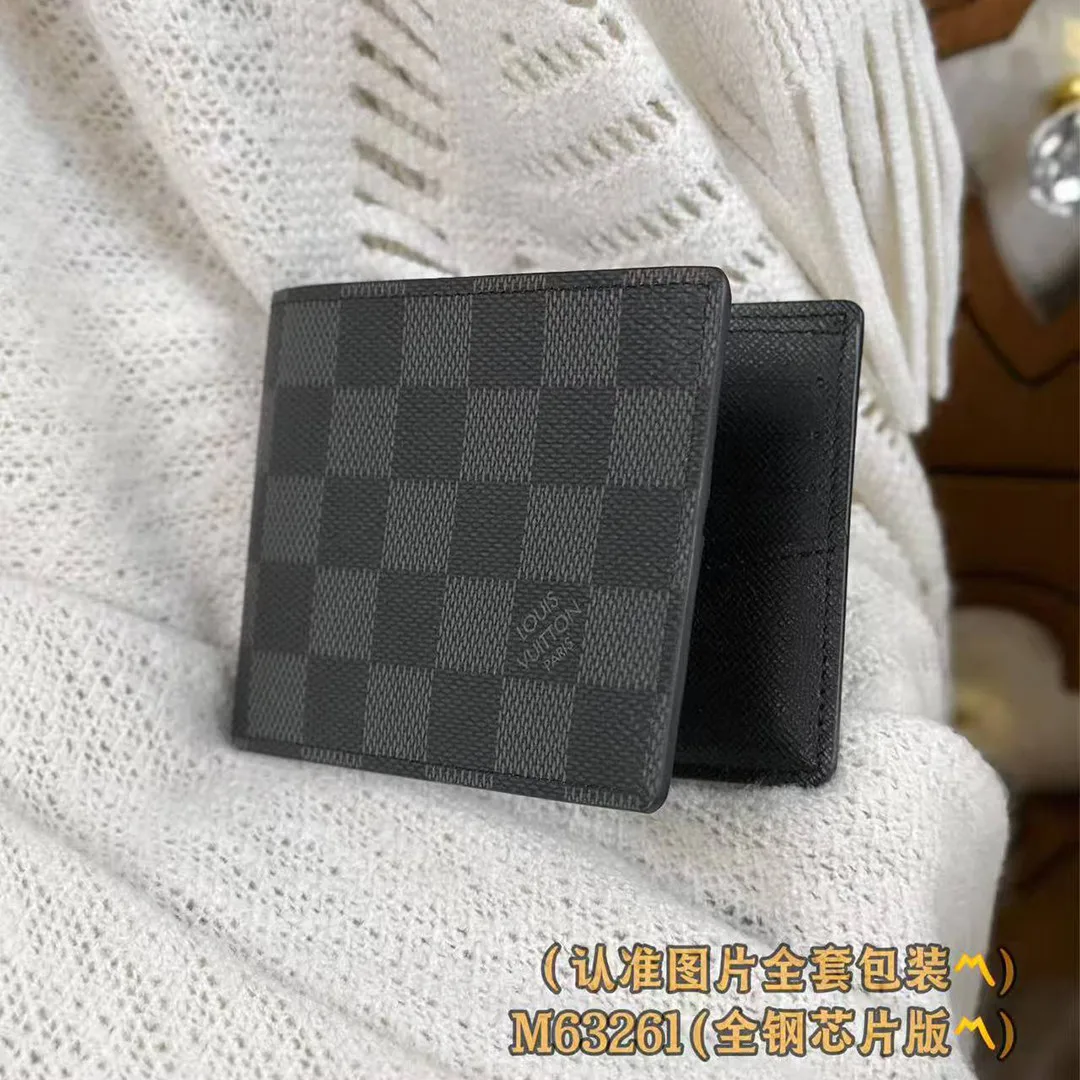 N63261 Slender Wallet Damier Graphite Coated Canvas