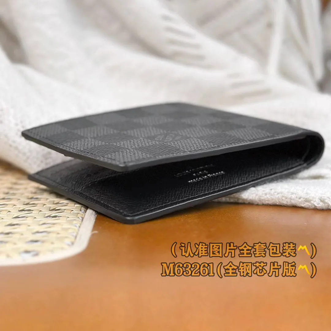 N63261 Slender Wallet Damier Graphite Coated Canvas
