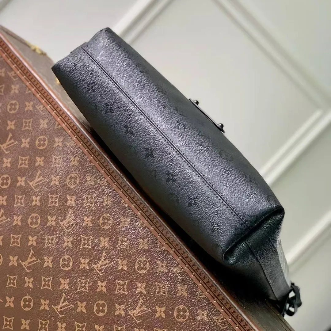 M27856 Vagabon Hobo Bag Black Monogram Midnight Coated Canvas