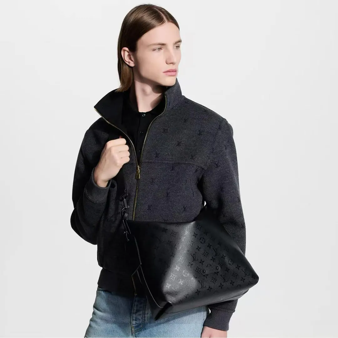 M27856 Vagabon Hobo Bag Black Monogram Midnight Coated Canvas