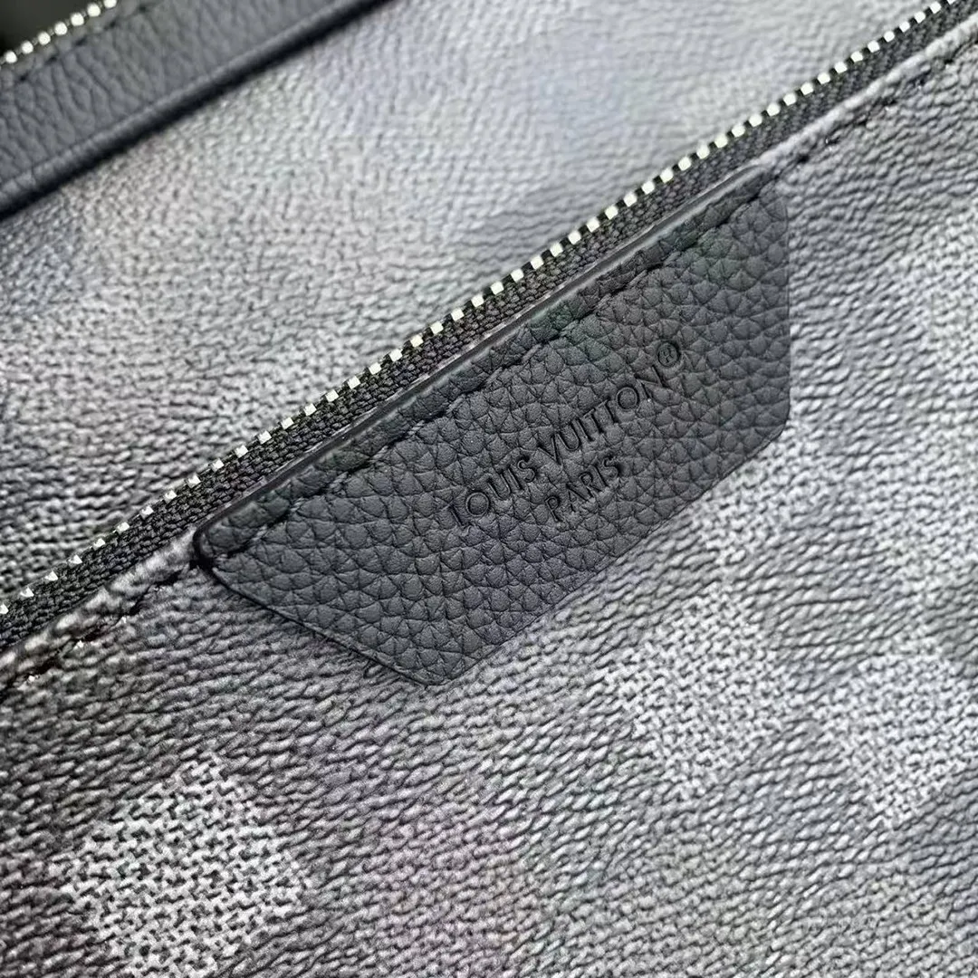 M28602 Trio Messenger Black Damouflage Coated Canvas