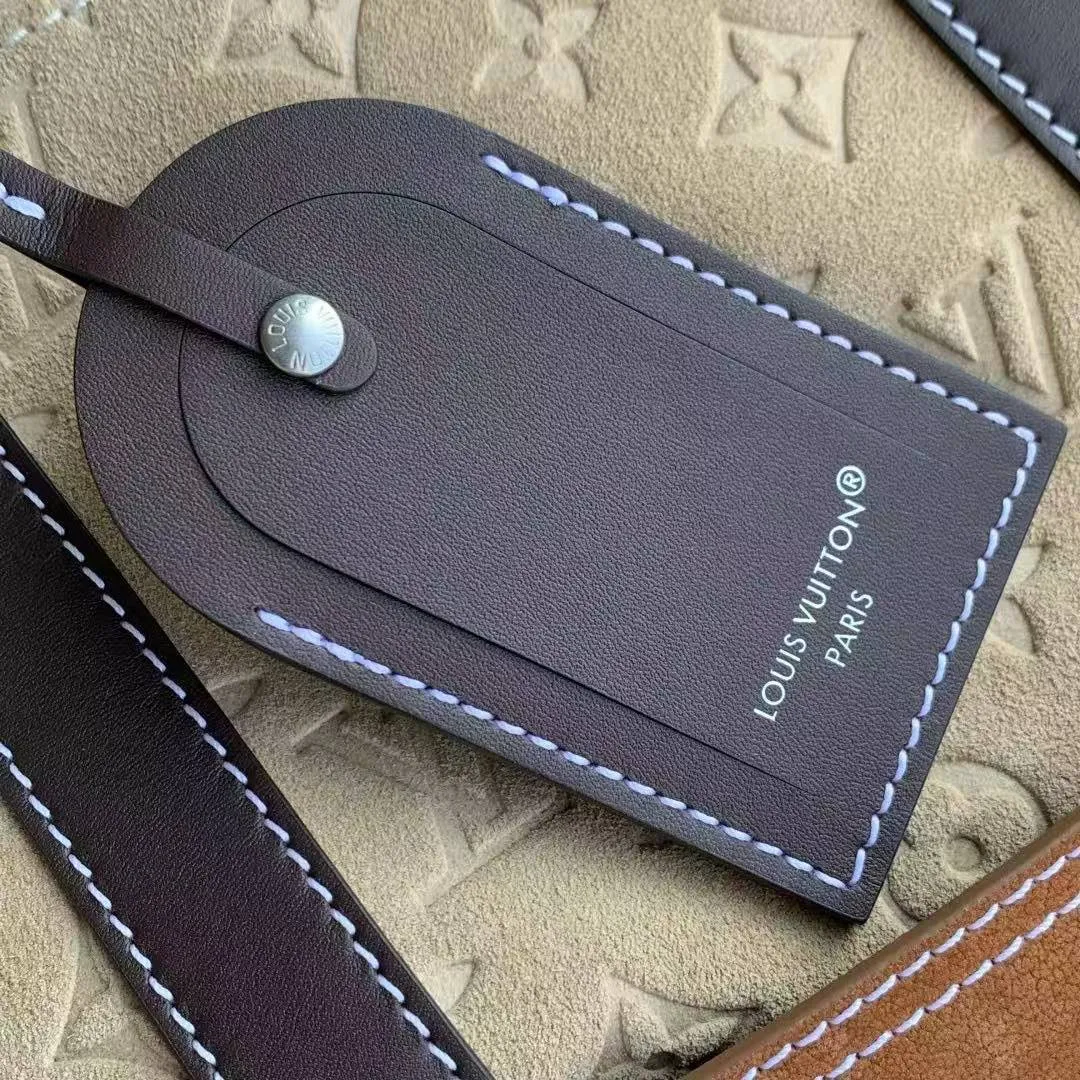 M26127 Keepall Bandoulière 50 Tan Monogram Suede Leather