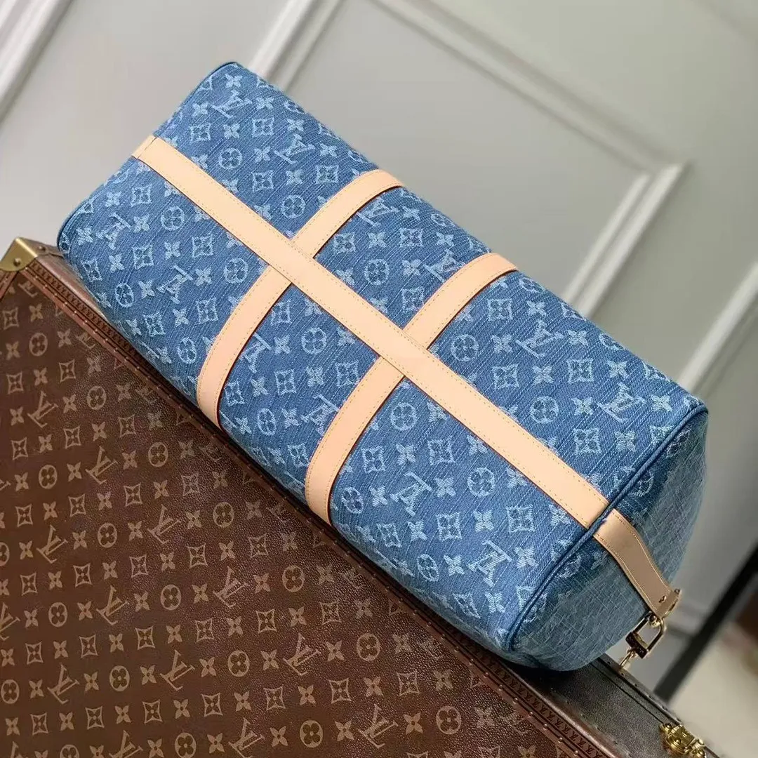 M27943 Keepall Bandoulière 45 Blue Denim Monogram Denim