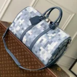M29601 Keepall Bandoulière 45 Bag Indigo Blue Damoflage Coated Canvas Handbags - M28780 1 M29601 Keepall Bandoulière 45 Bag Indigo Blue Damoflage Coated Canvas Handbags