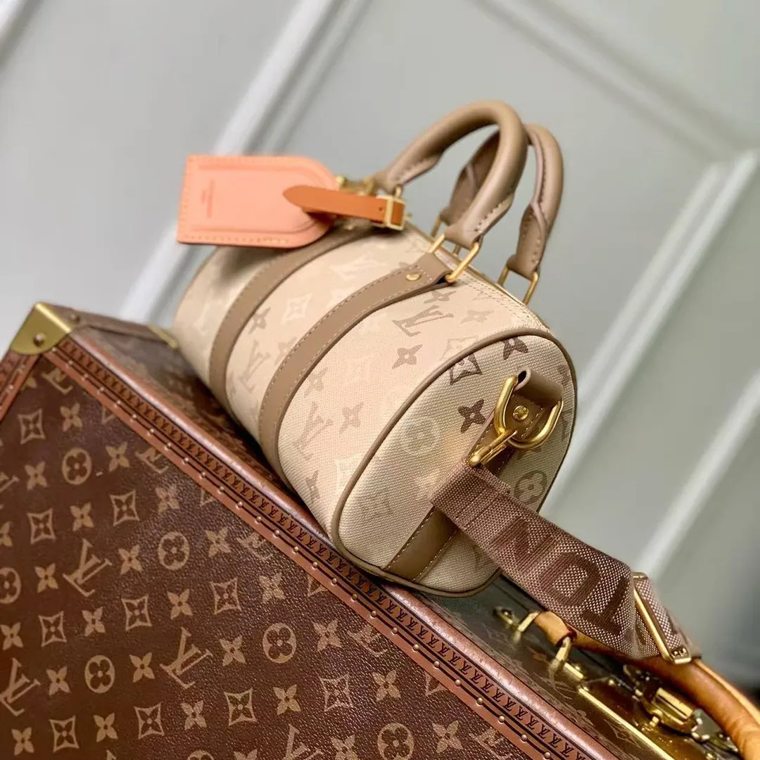 M29272 Keepall Bandoulière 25 Monogram Heritage Men's Bags Sand Beige Monogram Surplus Coated Canvas Handbags