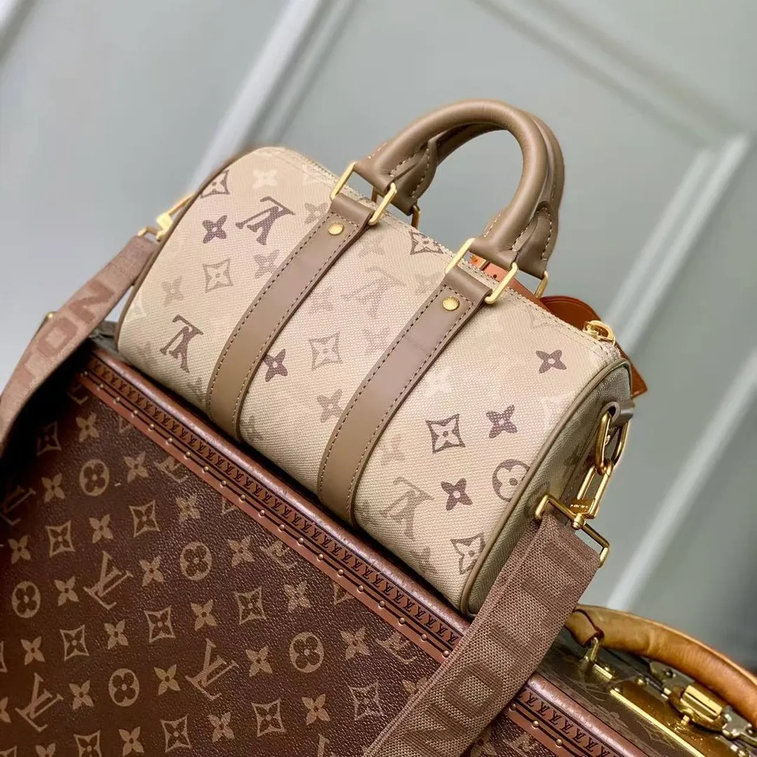 M29272 Keepall Bandoulière 25 Monogram Heritage Men's Bags Sand Beige Monogram Surplus Coated Canvas Handbags