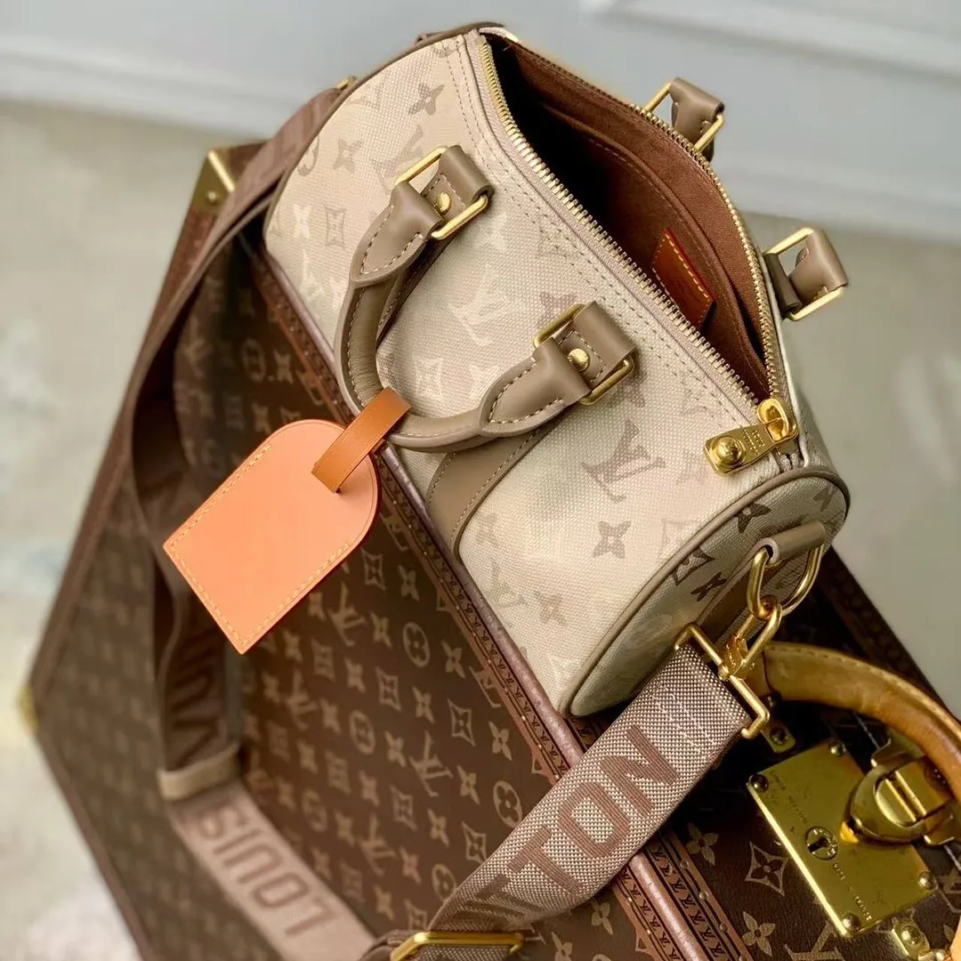 M29272 Keepall Bandoulière 25 Monogram Heritage Men's Bags Sand Beige Monogram Surplus Coated Canvas Handbags