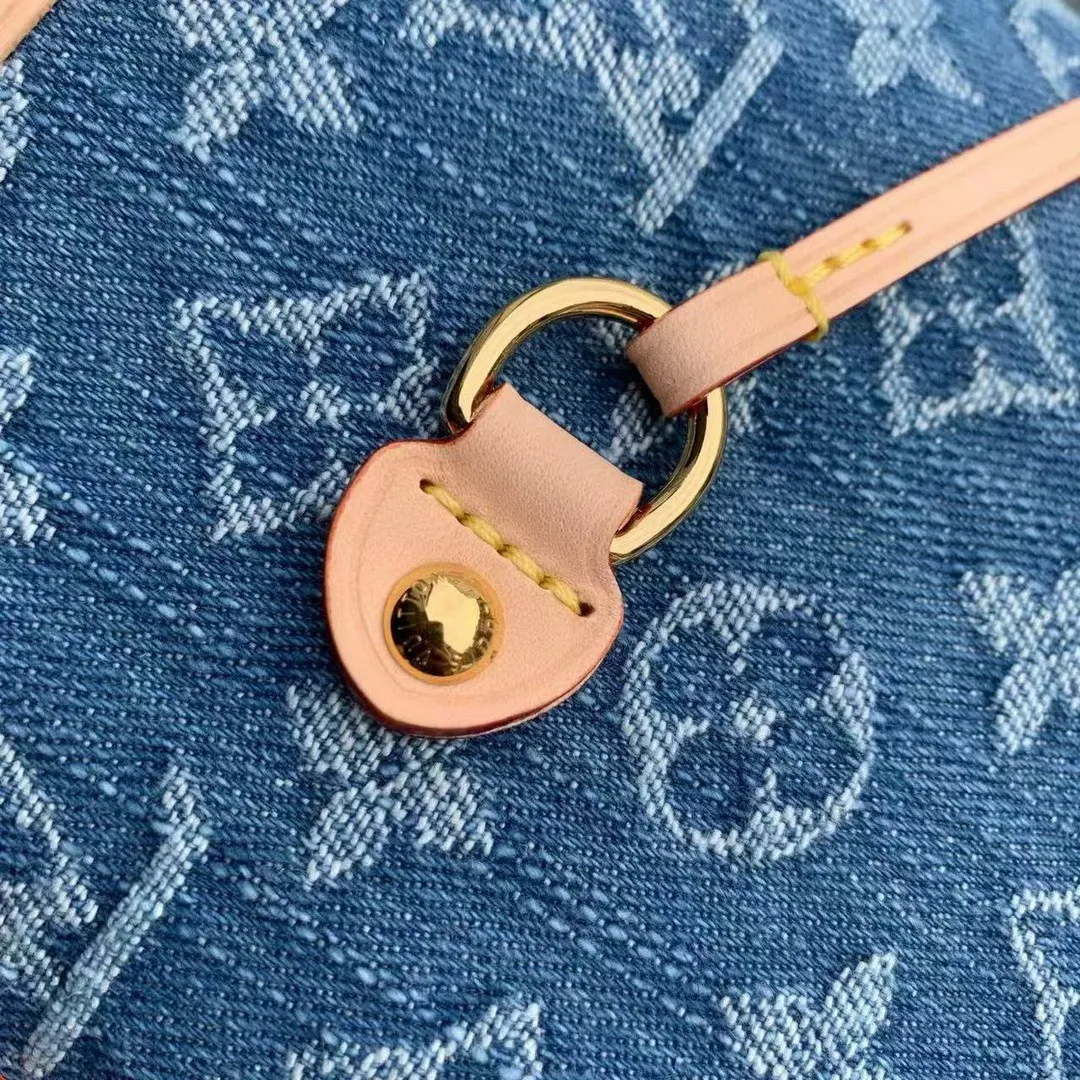 M28052 Neverwoof MM Blue Denim Monogram Denim