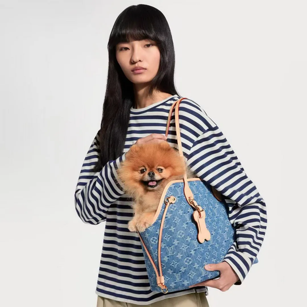 M28052 Neverwoof MM Blue Denim Monogram Denim
