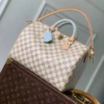 N40908 Speedy 30 Soft Bleu Olympe Damier Azur Coated Canvas - N40909 1 N40908 Speedy 30 Soft Bleu Olympe Damier Azur Coated Canvas