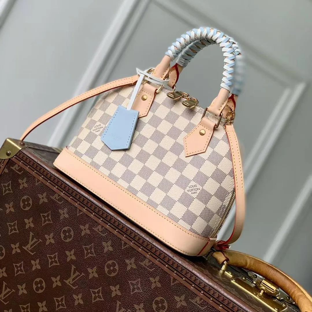 N40902 Alma BB Olympus Blue Damier Azur Coated Canvas