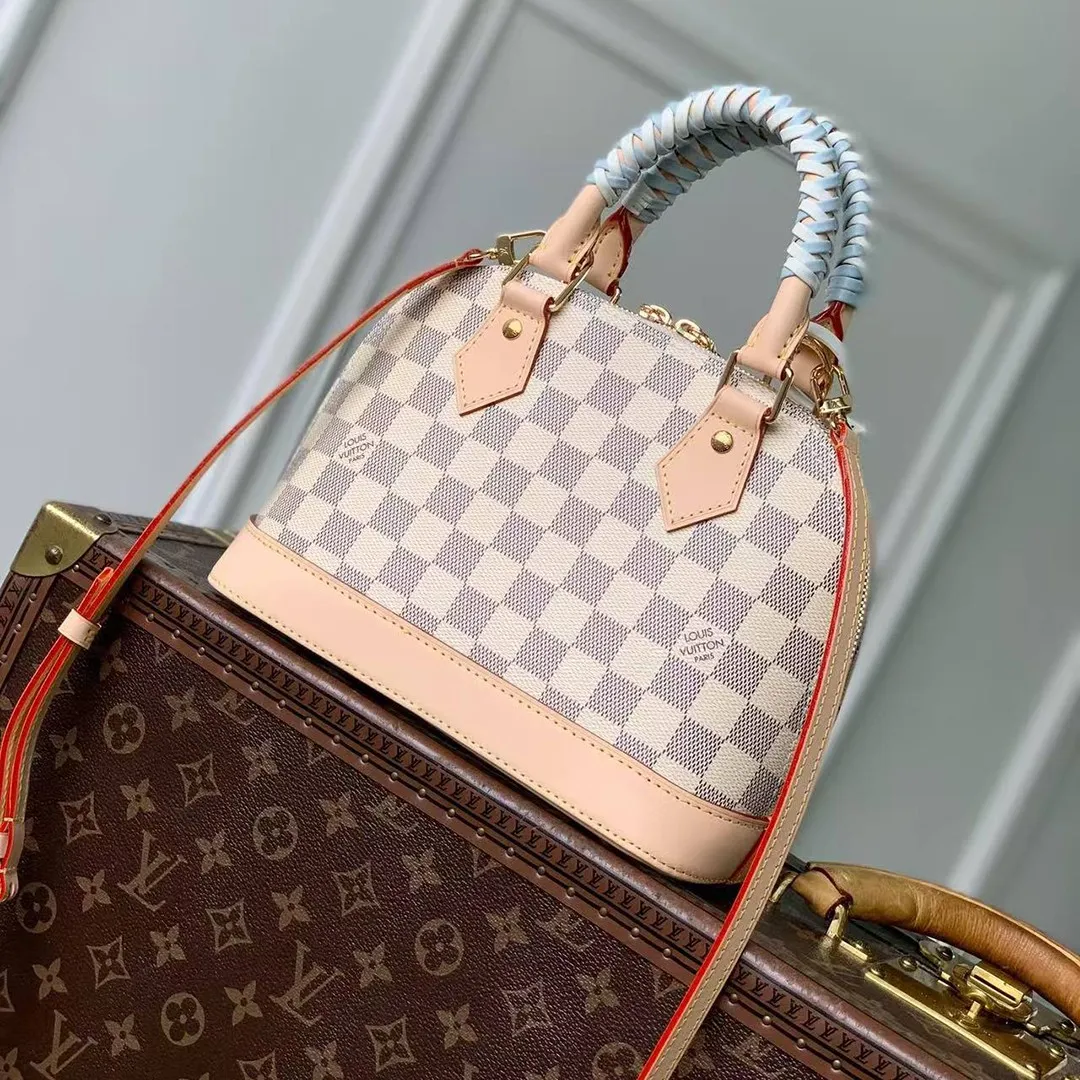 N40902 Alma BB Olympus Blue Damier Azur Coated Canvas