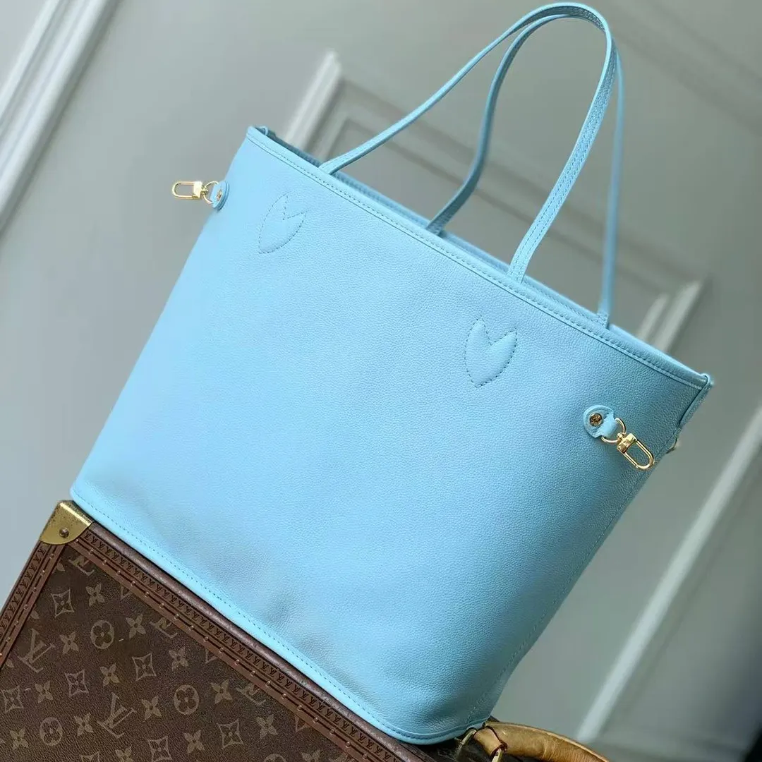 N40946 Neverfull Inside Out MM Bleu Olympe Damier Azur Coated Canvas