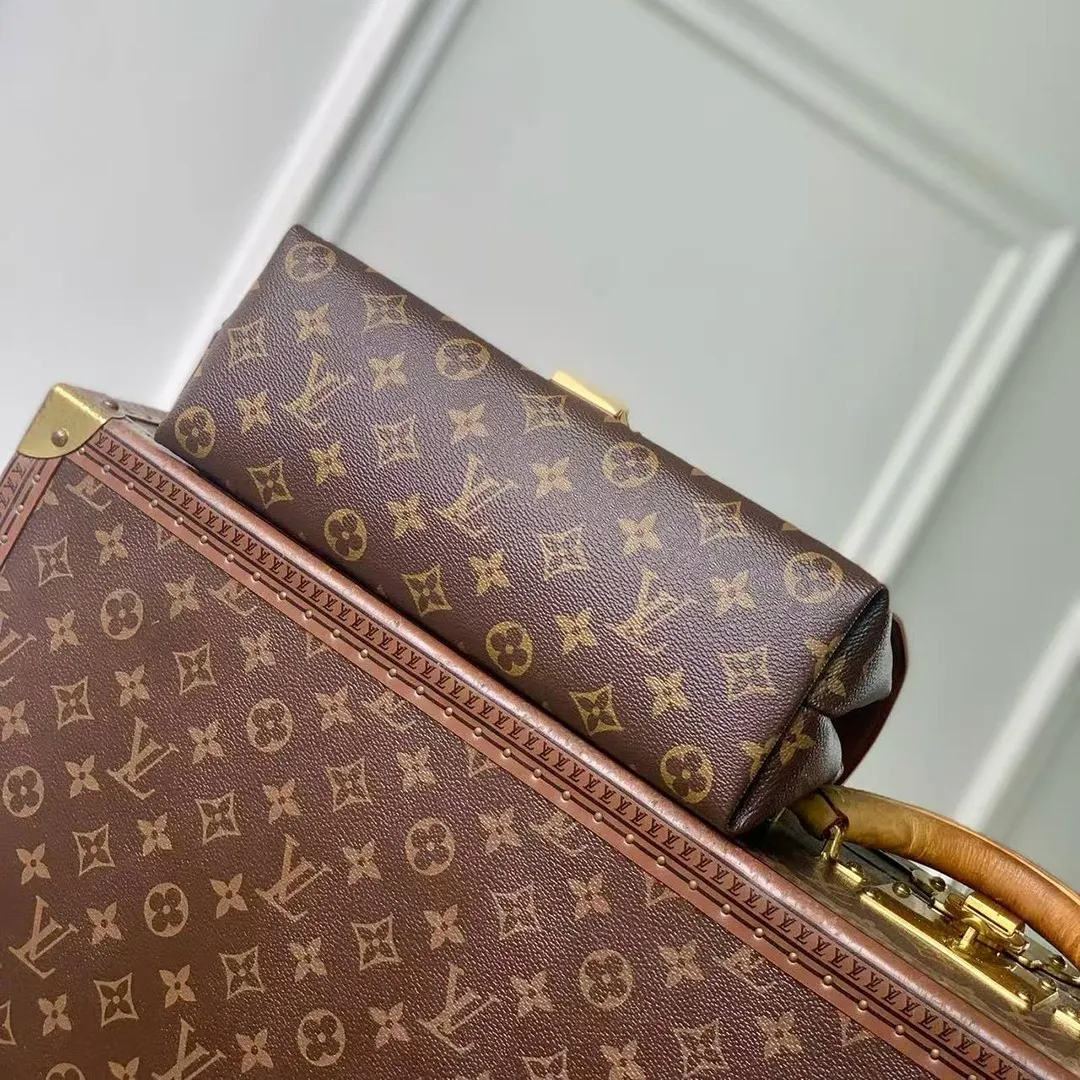 M28611 Madeleine PM Handbag Monogram Cognac Brown Coated Canvas