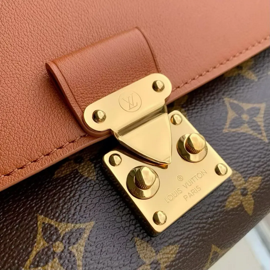 M28611 Madeleine PM Handbag Monogram Cognac Brown Coated Canvas
