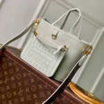 M28236 Reversible Neverfull Bandoulière Inside Out BB Monogram Celadon Cowhide Leather Monogram Coated Canvas - M25657 2 M28236 Reversible Neverfull Bandoulière Inside Out BB Monogram Celadon Cowhide Leather Monogram Coated Canvas
