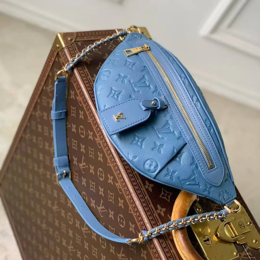 M28356 High Rise PM Denim Blue Monogram Empreinte Leather