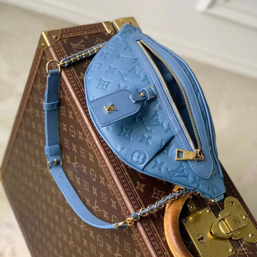 M28356 High Rise PM Denim Blue Monogram Empreinte Leather