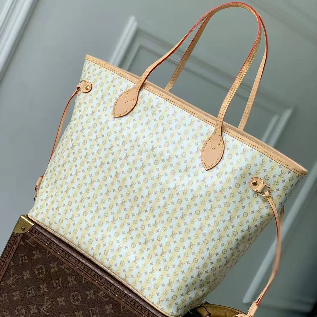 M28457 Neverfull MM Bags L.V Stamp Banane Monogram Coated Canvas