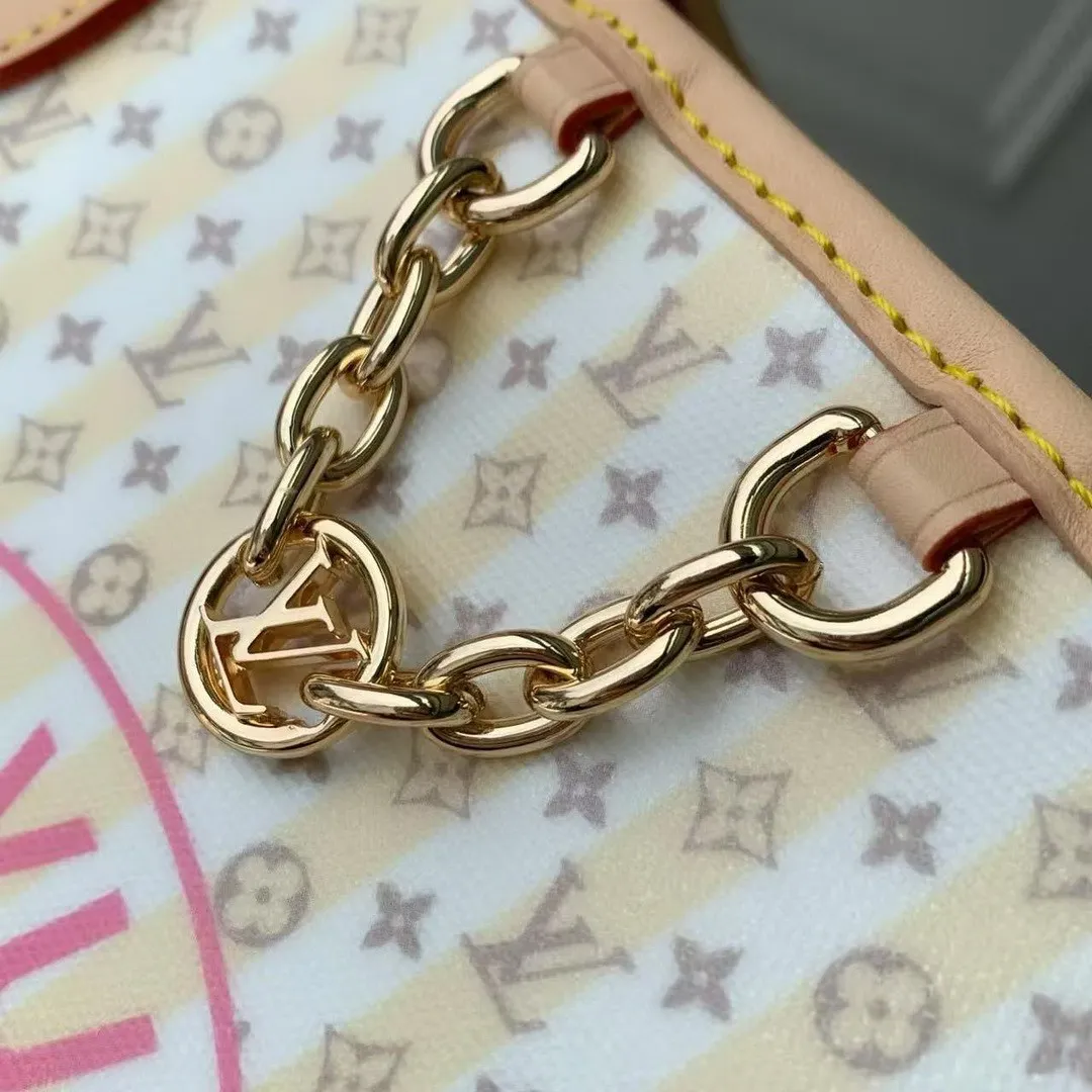 M28457 Neverfull MM Bags L.V Stamp Banane Monogram Coated Canvas