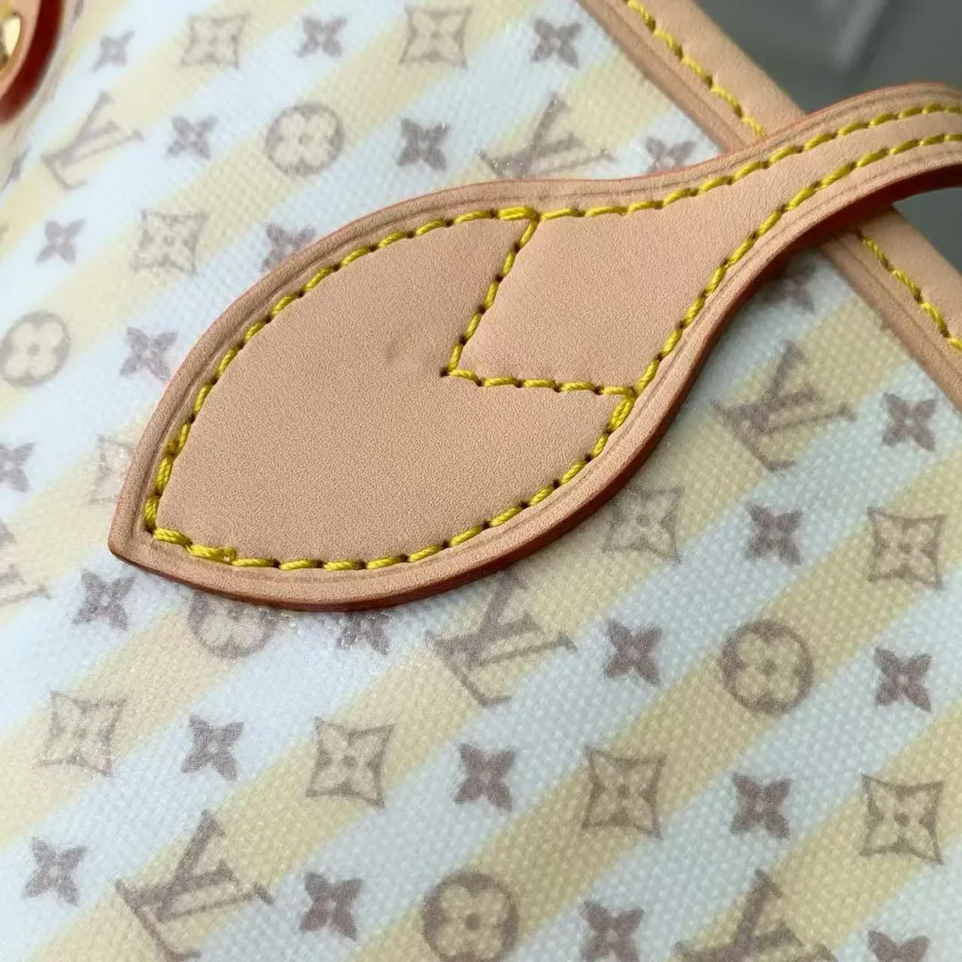 M28457 Neverfull MM Bags L.V Stamp Banane Monogram Coated Canvas