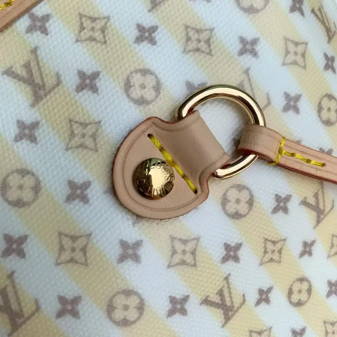 M28457 Neverfull MM Bags L.V Stamp Banane Monogram Coated Canvas