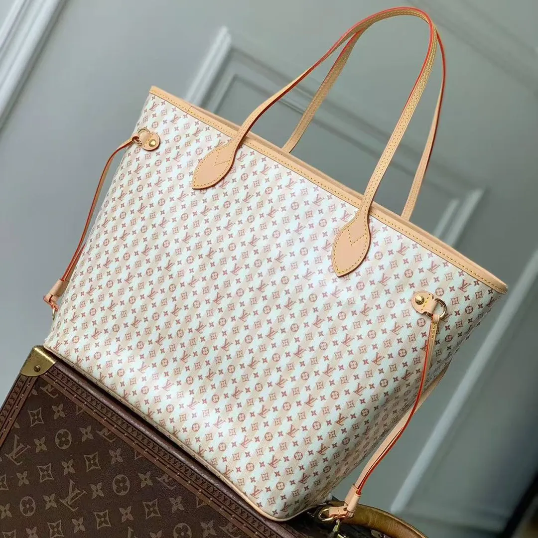 M29483 Neverfull MM Bags L.V Stamp Nude Rose Monogram Coated Canvas
