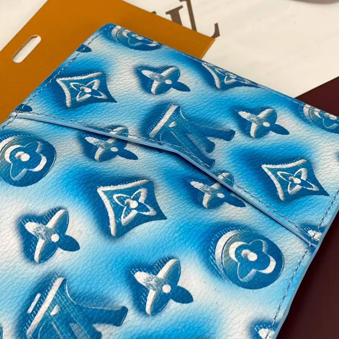 M28622 Pocket Organizer Frozen Blueberry Blue Travel Accessories Monogram Heritage Monogram Ice Cubes Coated Canvas