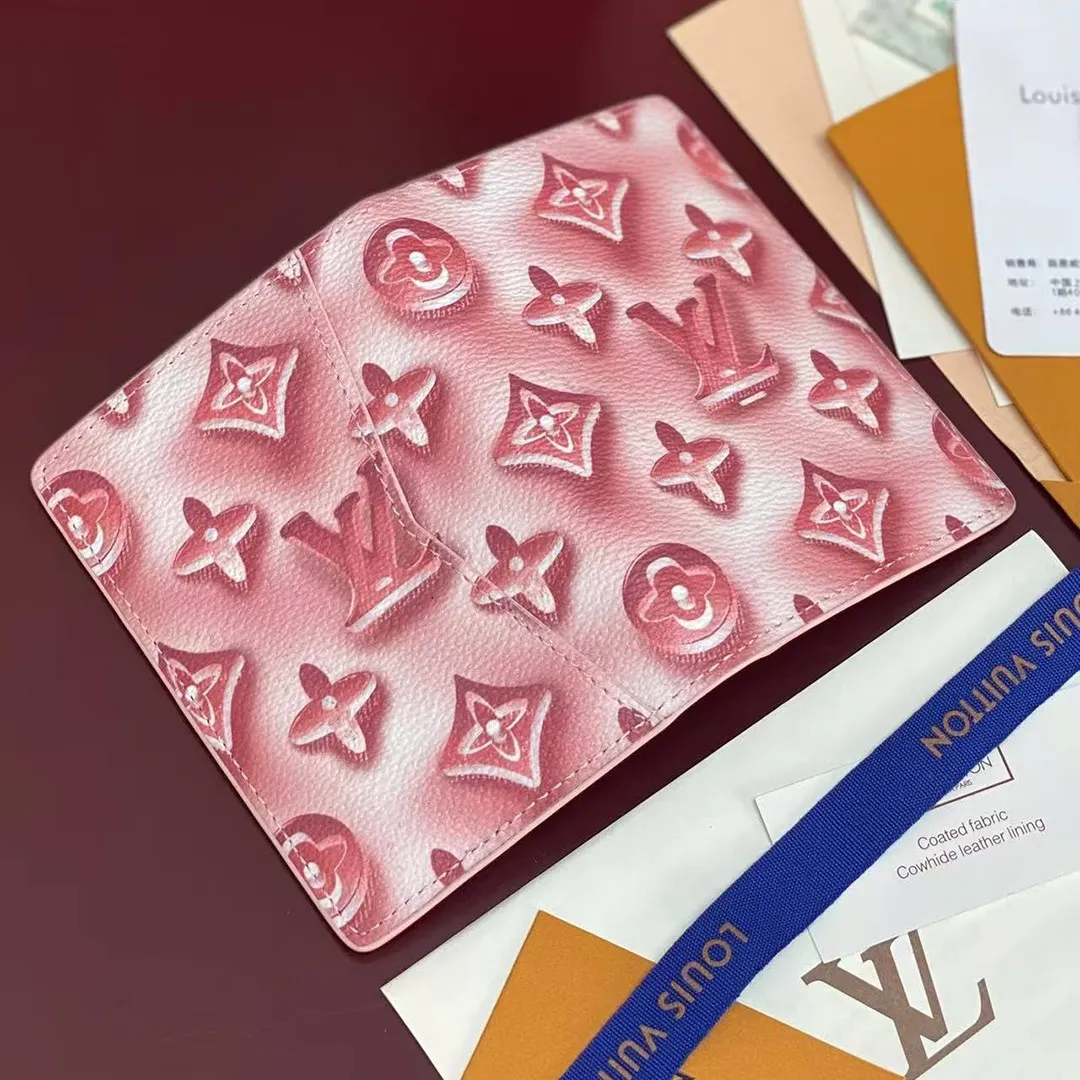 M28625 Pocket Organizer Frozen Cotton Candy Pink Travel Accessories Monogram Heritage Monogram Ice Cubes Coated Canvas