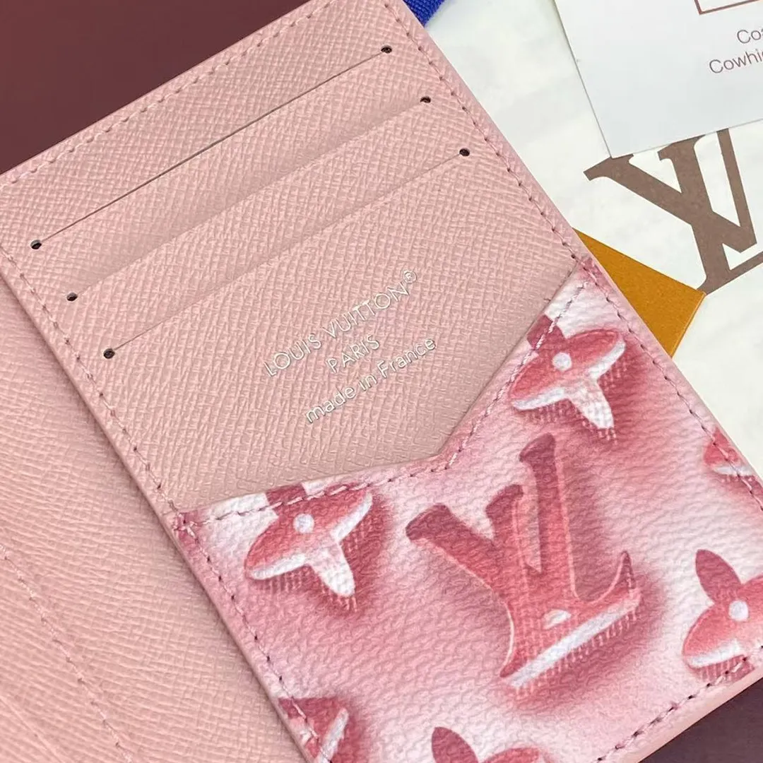 M28625 Pocket Organizer Frozen Cotton Candy Pink Travel Accessories Monogram Heritage Monogram Ice Cubes Coated Canvas