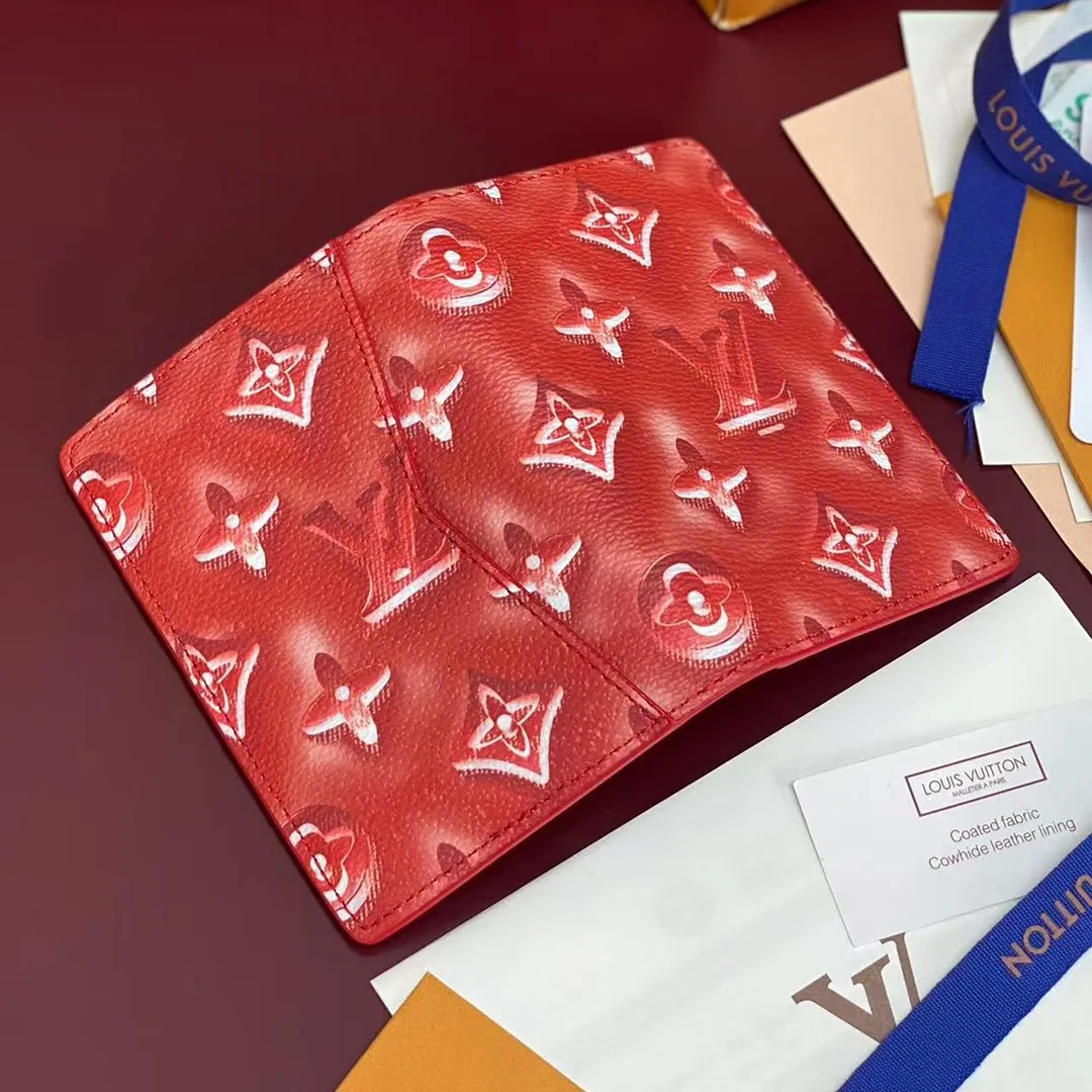 M28624 Pocket Organizer Frozen Grenadine Red Travel Accessories Monogram Heritage Monogram Ice Cubes Coated Canvas