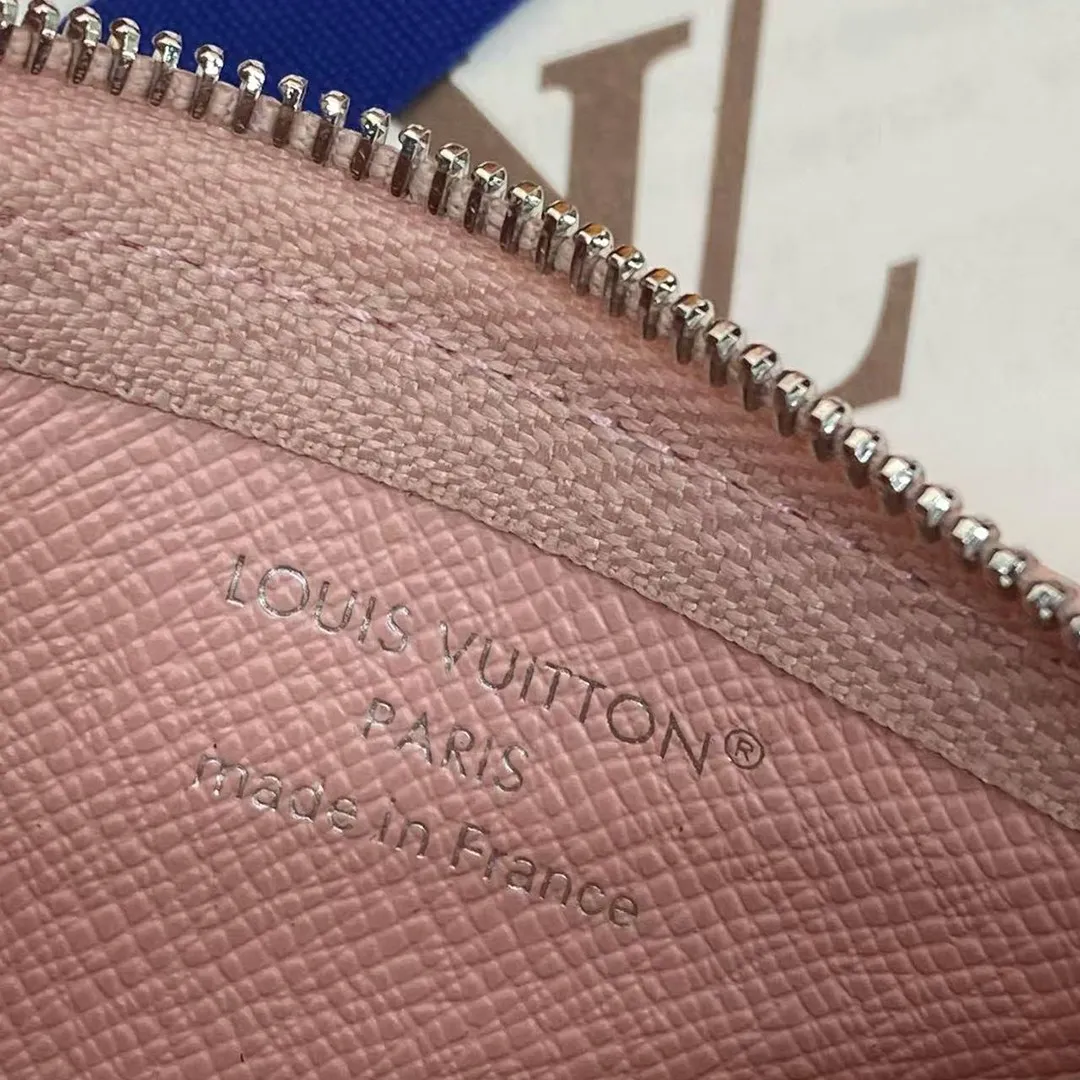 M28665 Pochette Clés XS Frozen Cotton Candy Pink Travel Accessories Monogram Heritage Monogram Ice Cubes Coated Canvas