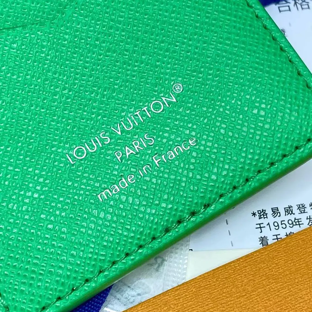 M26799 Pocket Organizer Soccer Green Monogram Coated Canvas