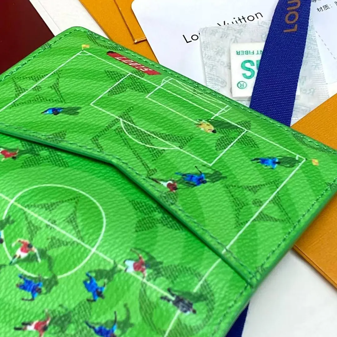 M26799 Pocket Organizer Soccer Green Monogram Coated Canvas
