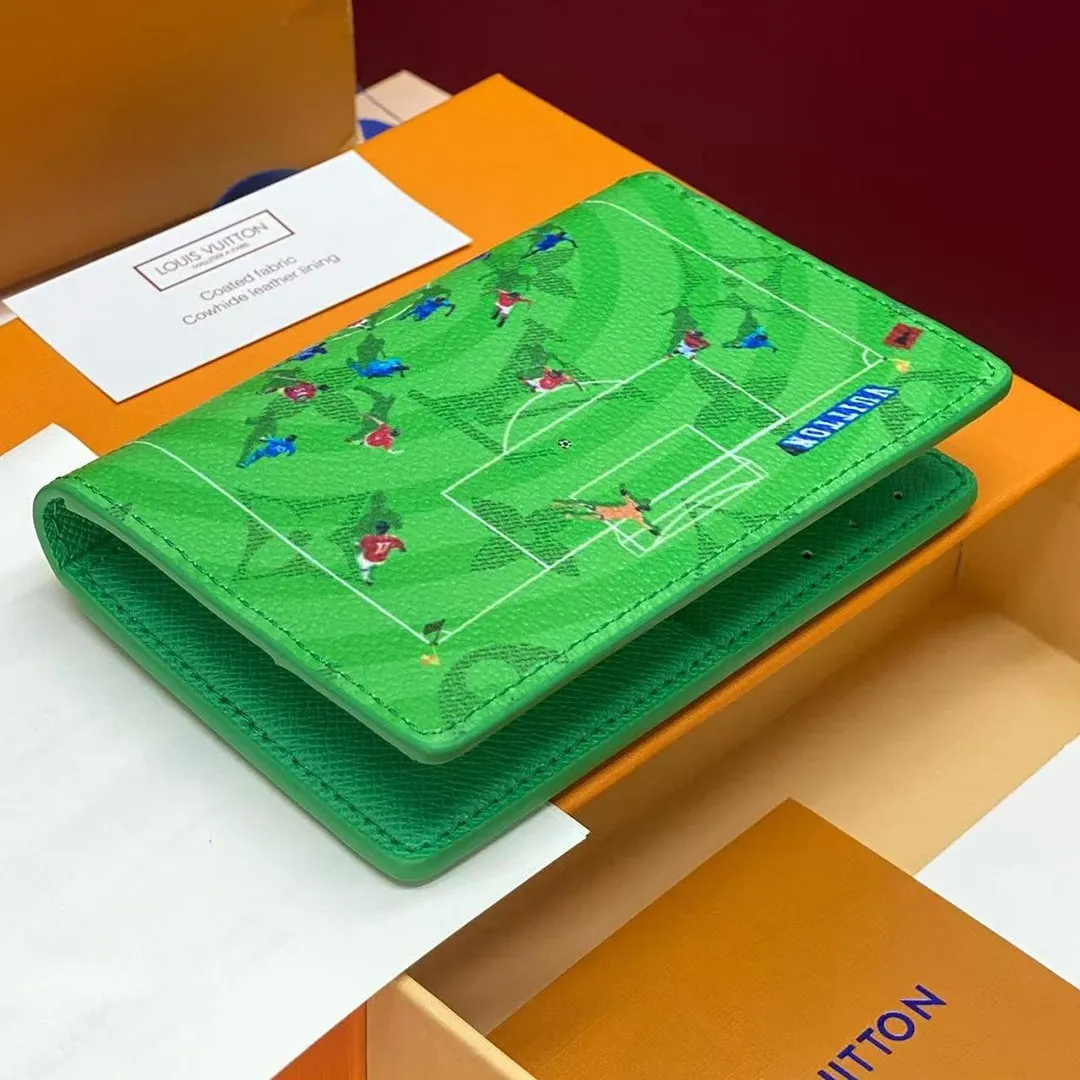 M26799 Pocket Organizer Soccer Green Monogram Coated Canvas