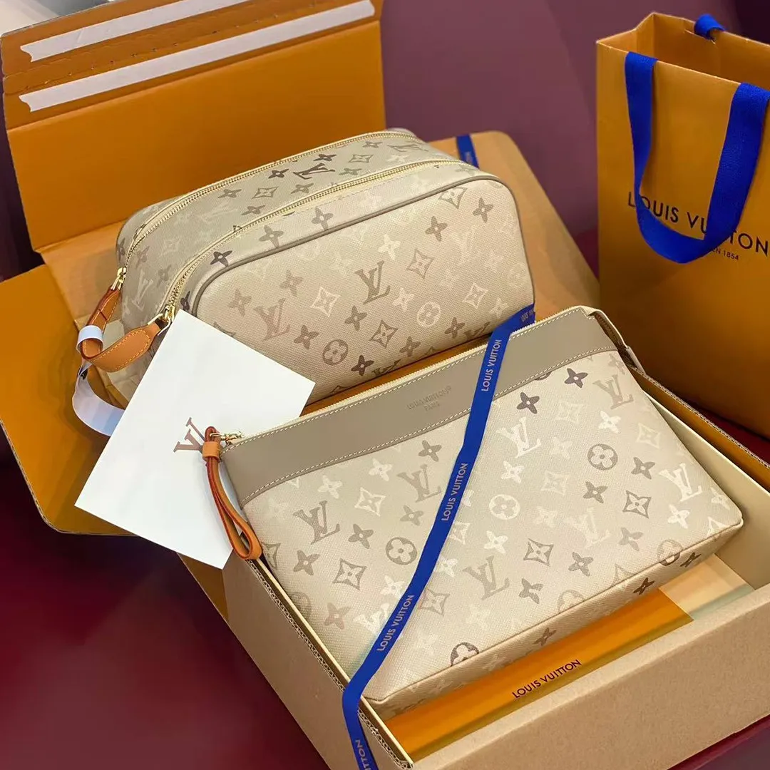 M29257 Brazza Wallet Sand Beige Monogram Surplus Coated Canvas