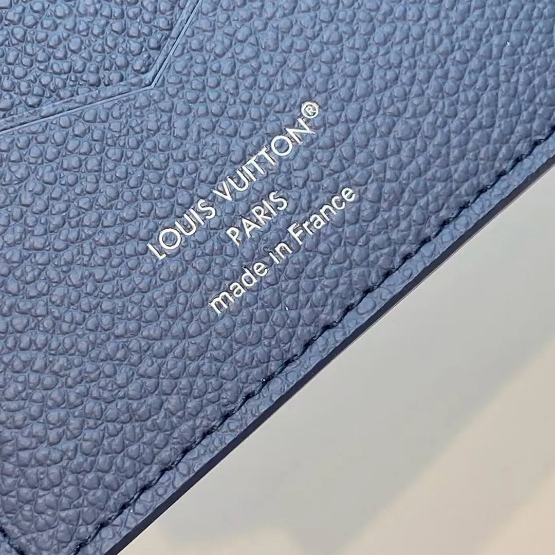 M28616 Passport Cover Indigo Blue Damoflage Coated Canvas