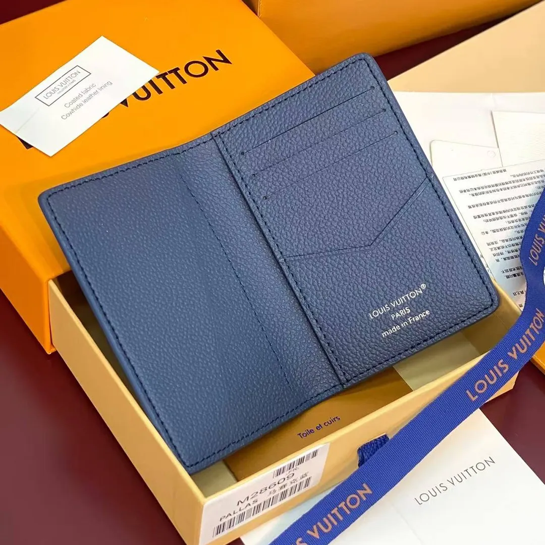 M28609 Pocket Organizer Indigo Blue Damoflage Coated Canvas