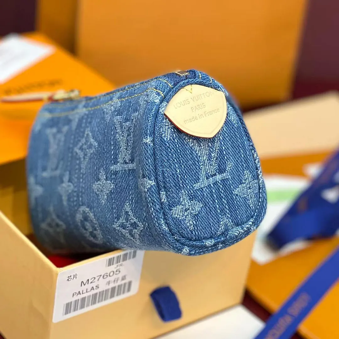 M27604 Trousse Speedy MM Wallet Blue Monogram Denim