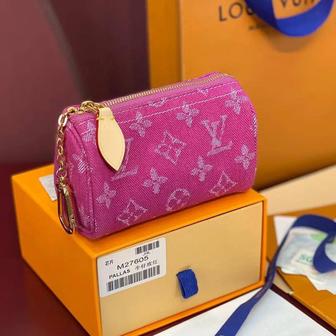 M27605 Trousse Speedy MM Wallet Fuchsia Monogram Denim