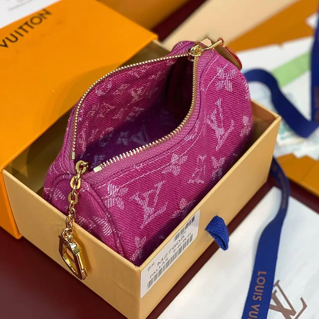 M27605 Trousse Speedy MM Wallet Fuchsia Monogram Denim