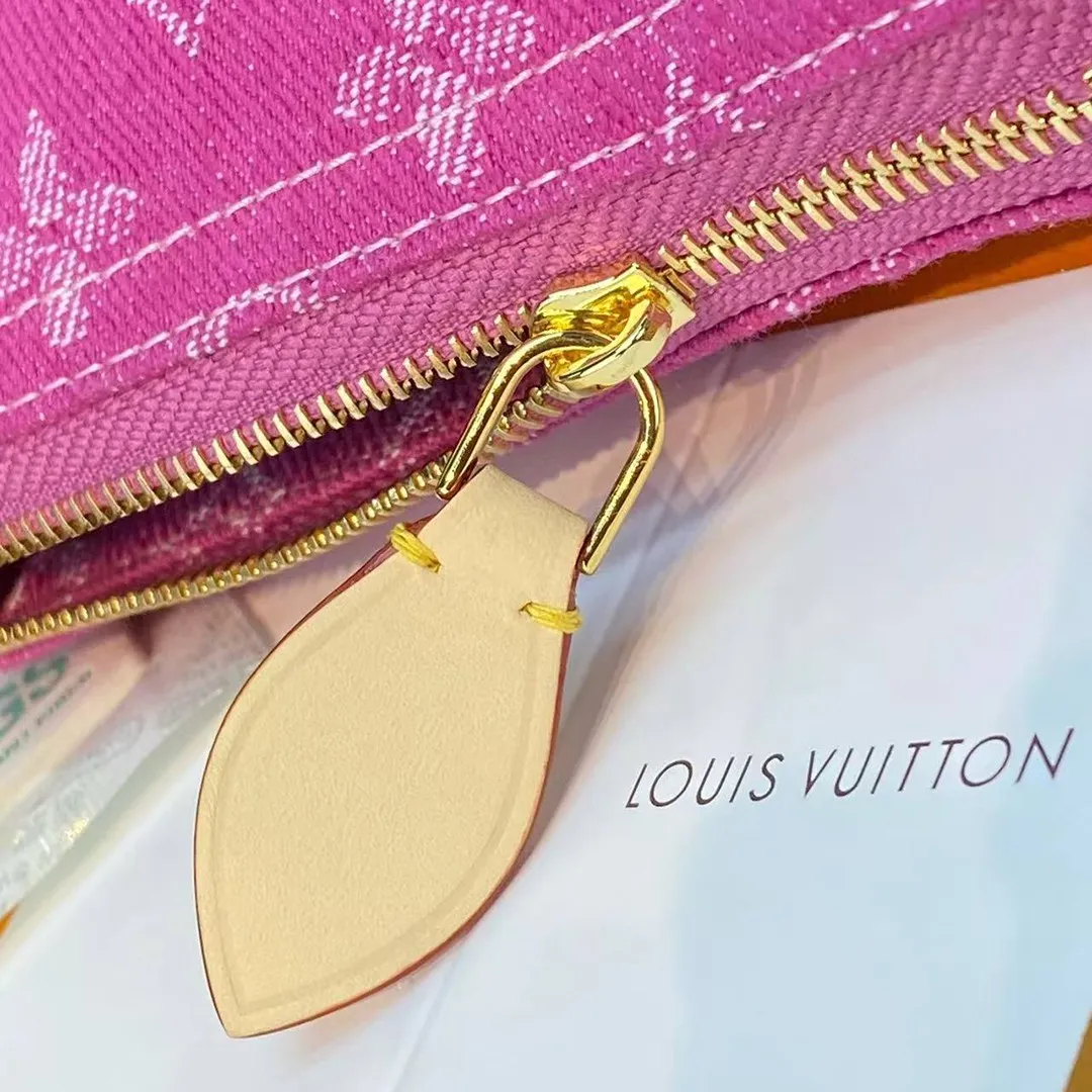 M27605 Trousse Speedy MM Wallet Fuchsia Monogram Denim