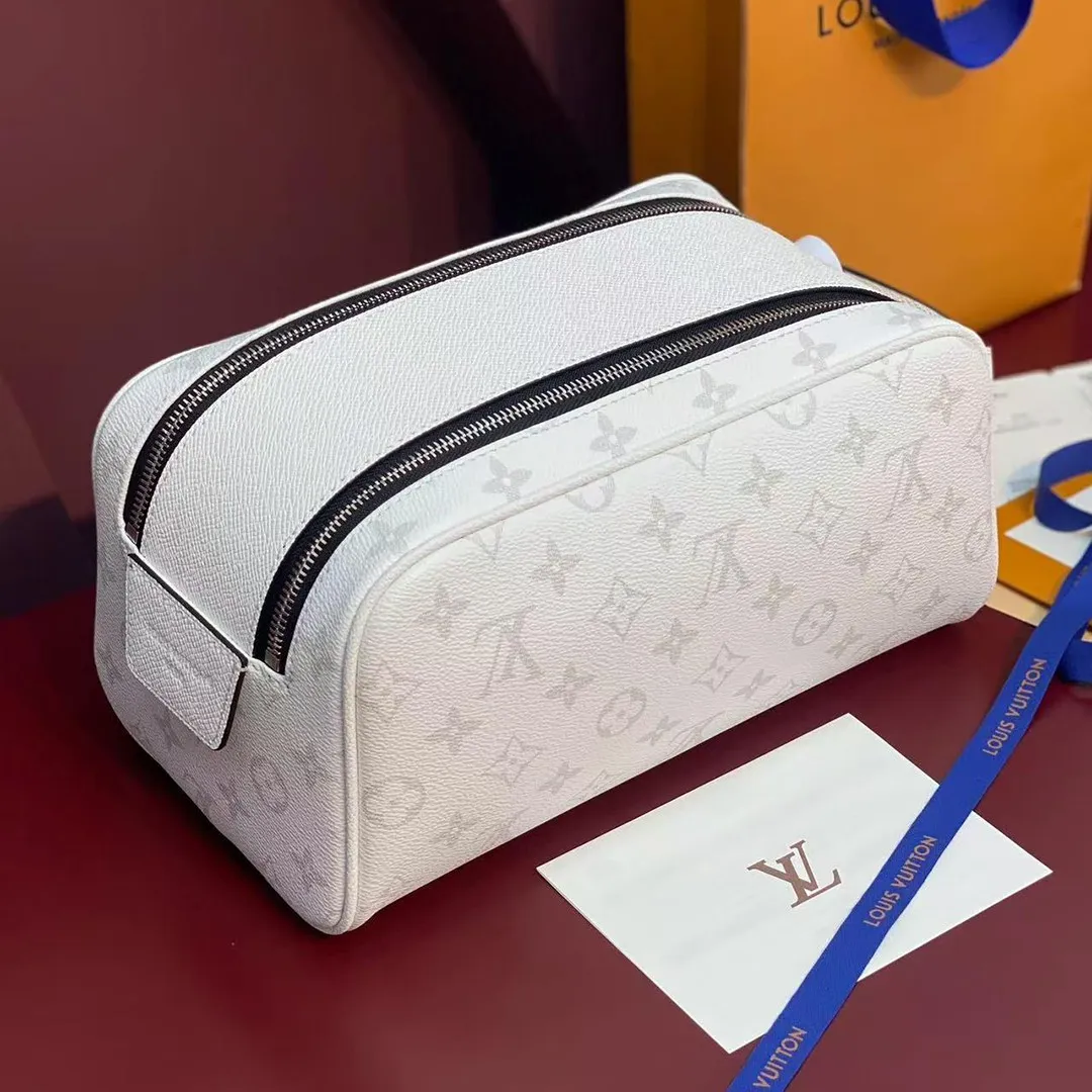 M27794 Dopp Kit Optic White Monogram Coated Canvas
