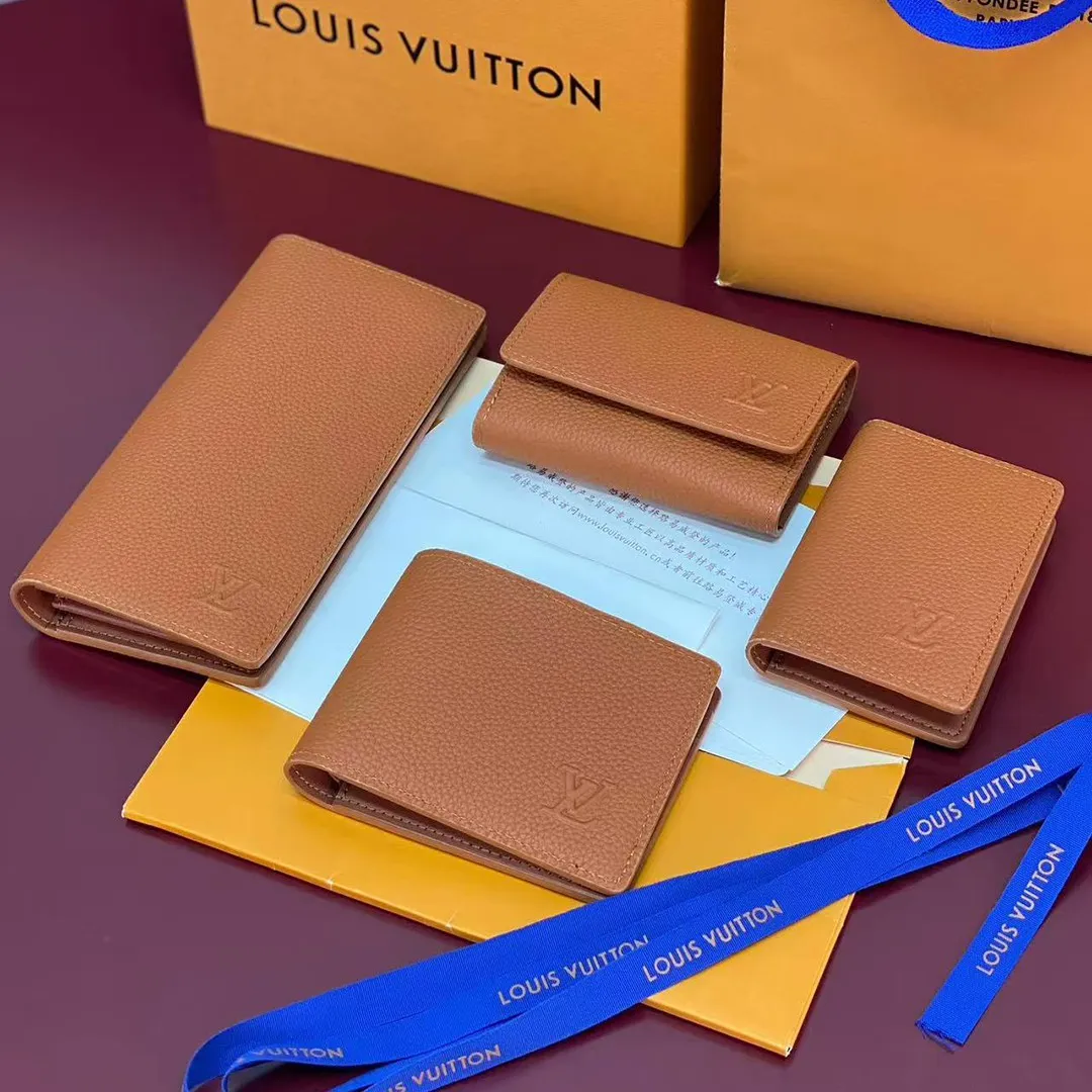 M25957 Victor Wallet L.V Aerogram Tan Waxy Calfskin Leather