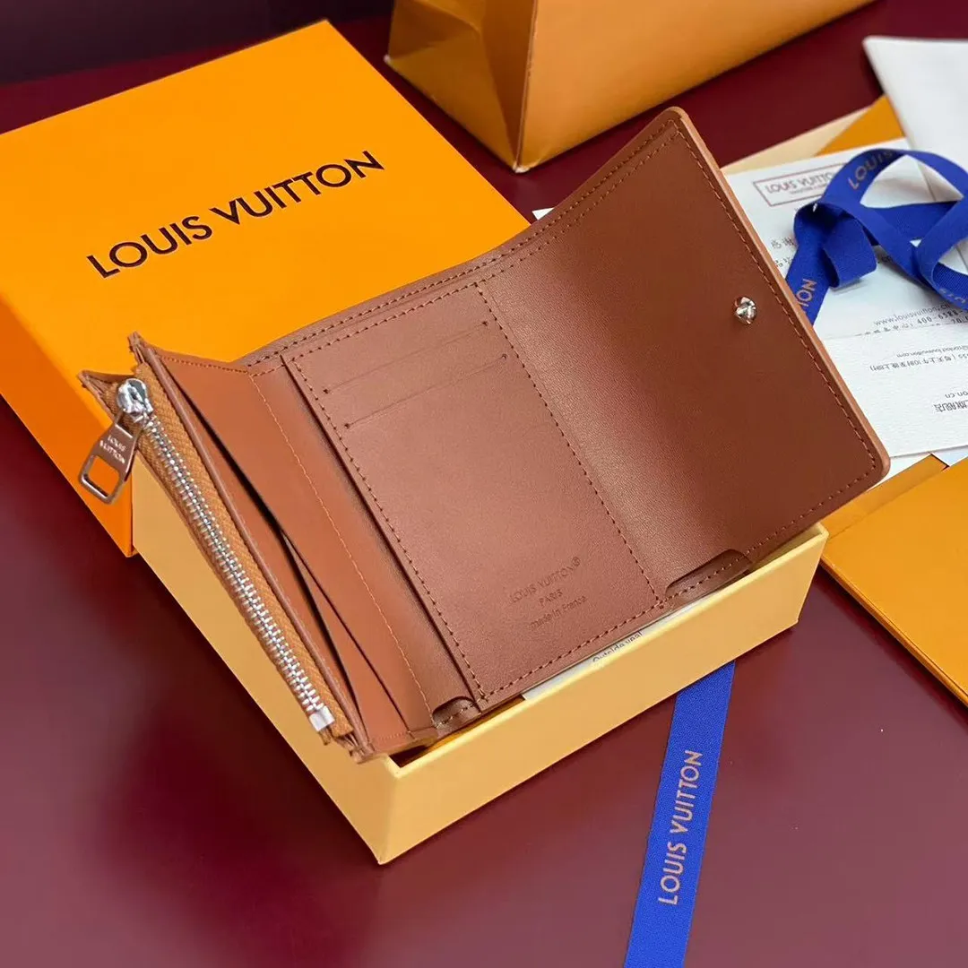 M25957 Victor Wallet L.V Aerogram Tan Waxy Calfskin Leather