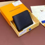 M83128 Slender Wallet L.V Aerogram Black Grained Millésime Calf Leather - M26250 2 M83128 Slender Wallet L.V Aerogram Black Grained Millésime Calf Leather